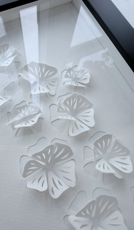A5, 3D papercut, indrammet  billede 2