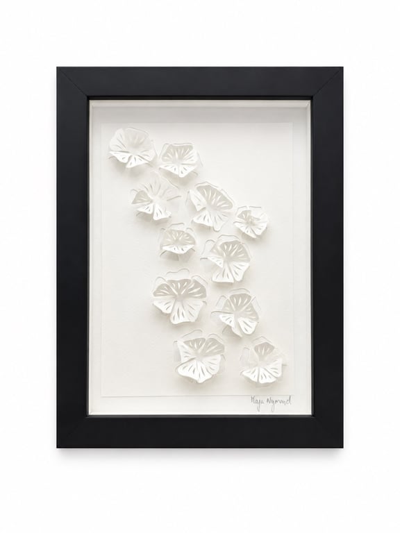 A5, 3D papercut, indrammet 
