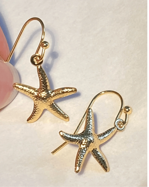 Earrings with starfish  billede 2