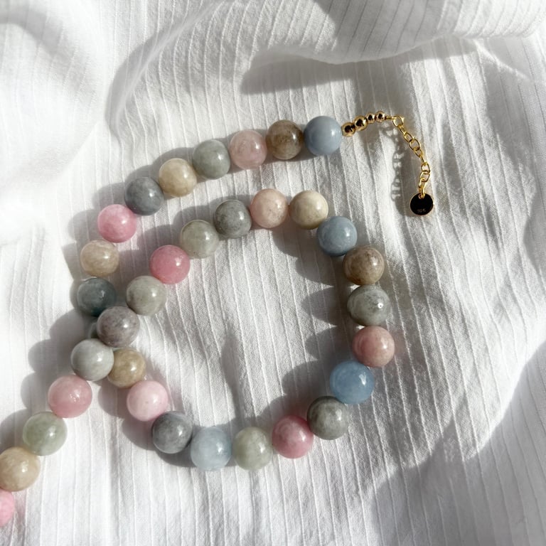 HALSKÆDE PASTEL JADE billede 3
