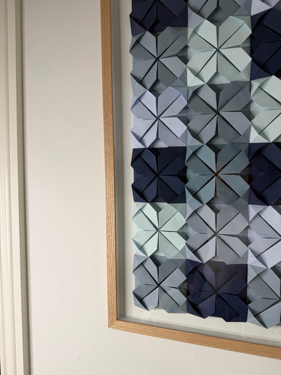 50x70cm, foldet værk, indrammet  billede 2