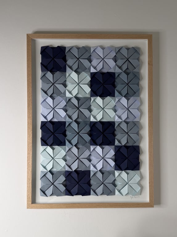 50x70cm, foldet værk, indrammet  billede 3