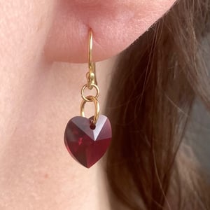 Swarovski Crystal heart earrings  – produktbillede
