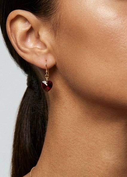Swarovski Crystal heart earrings  (4)