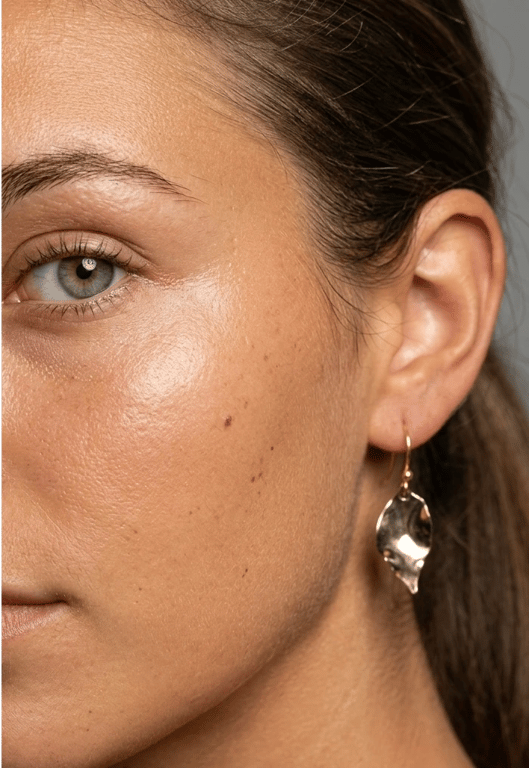 Earrings with wavy leaves  billede 3