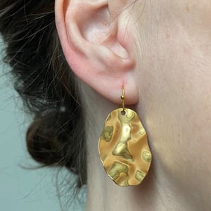 Earrings with wavy pendant  – produktbillede