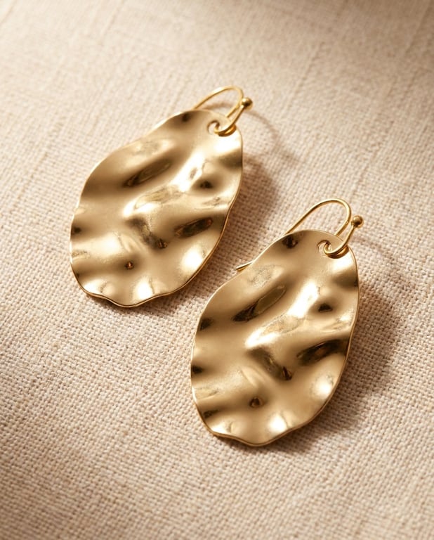Earrings with wavy pendant  billede 2