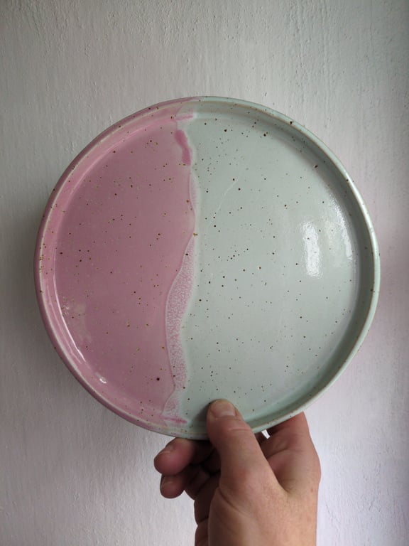 Frokosttallerken mint/pink