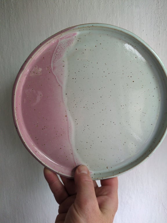 Frokosttallerken mint/pink billede 2