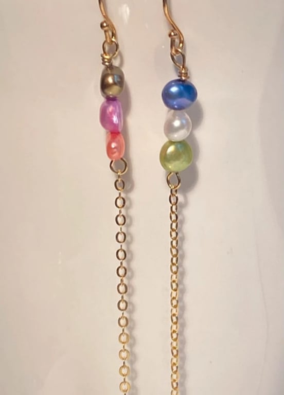Earrings with freshwater pearls billede 2