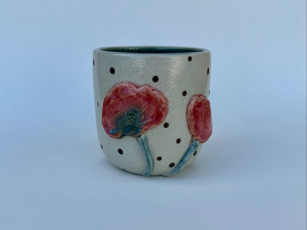 Krus m blomster