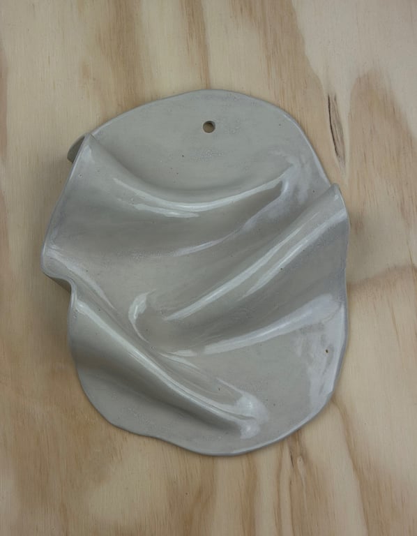 Beige vægrelief - 23 X 19 cm