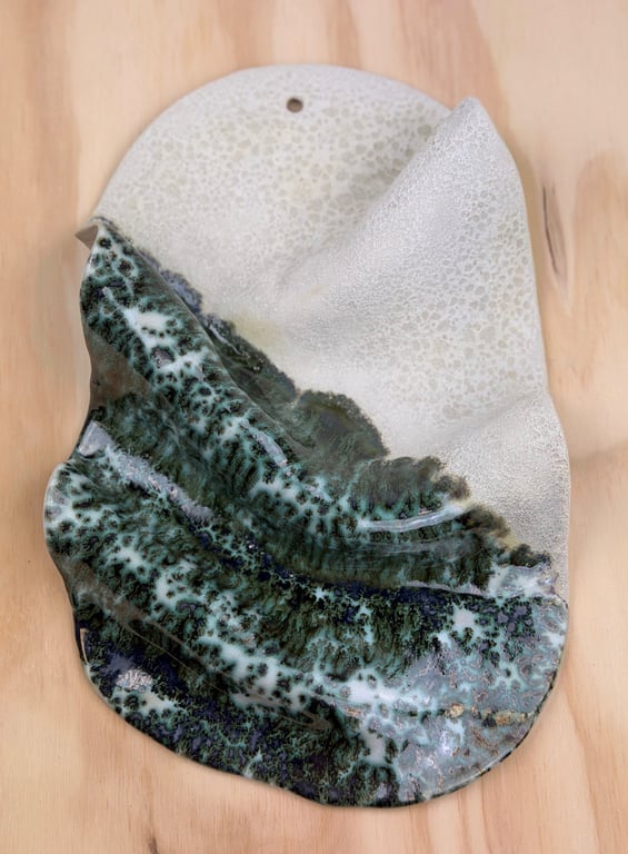Grøn relief med teksturer - 32,5 x 21 cm billede 2