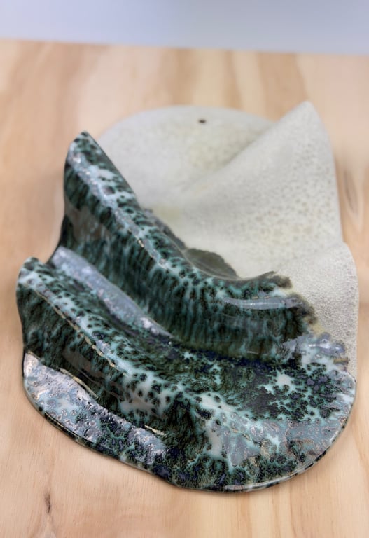 Grøn relief med teksturer - 32,5 x 21 cm billede 3