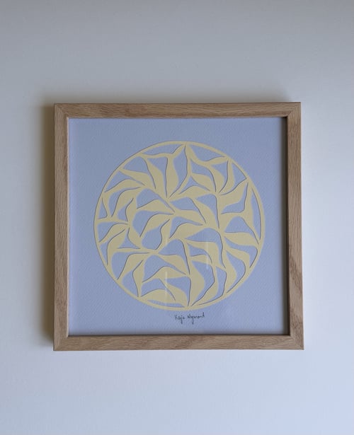 20x20cm, papercut, indrammet 