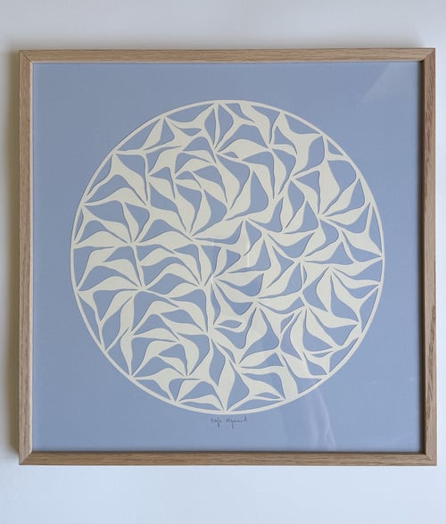 40x40cm, papercut, indrammet  (2)