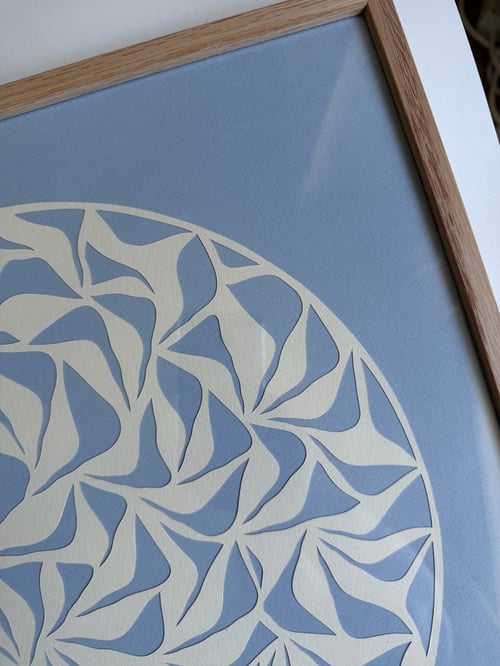 40x40cm, papercut, indrammet  (4)