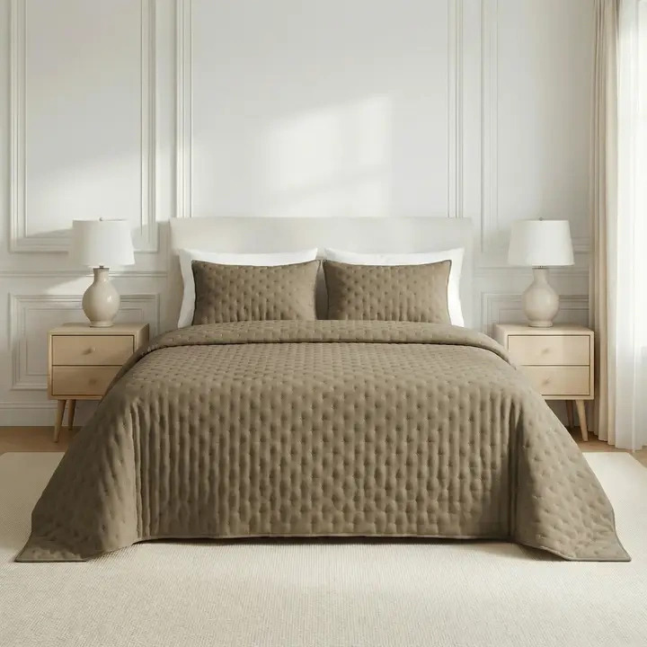 Sengetæppe - Hotelbrun 250 x 280 cm