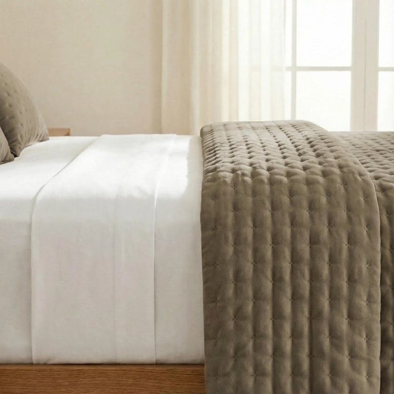 Sengetæppe - Hotelbrun 250 x 280 cm billede 5