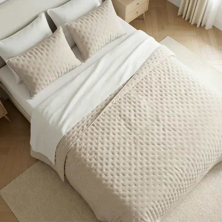 Ny sending på vej - Sengetæppe - Lys Beige 300 x 280 cm billede 2