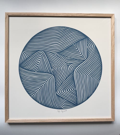 40x40cm, papercut, petroleum, indrammet  (3)