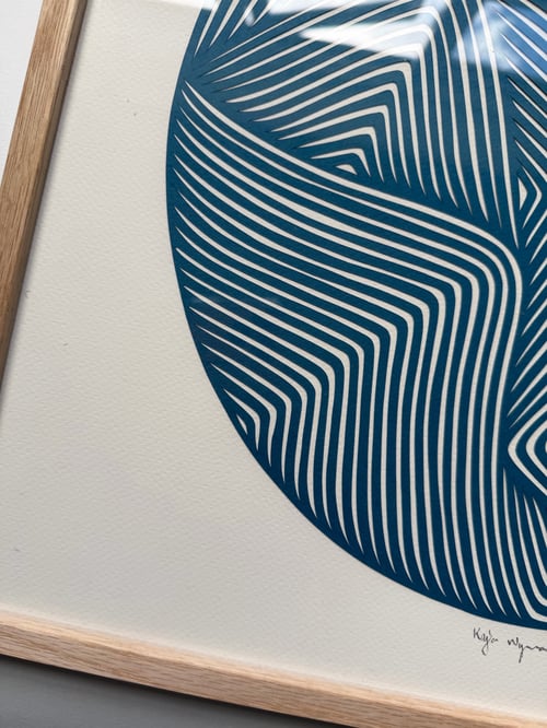 40x40cm, papercut, petroleum, indrammet  (4)