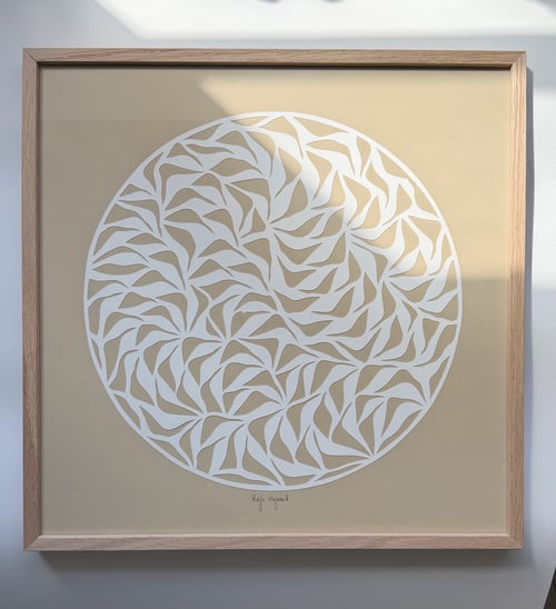 40x40cm papercut, indrammet  (2)