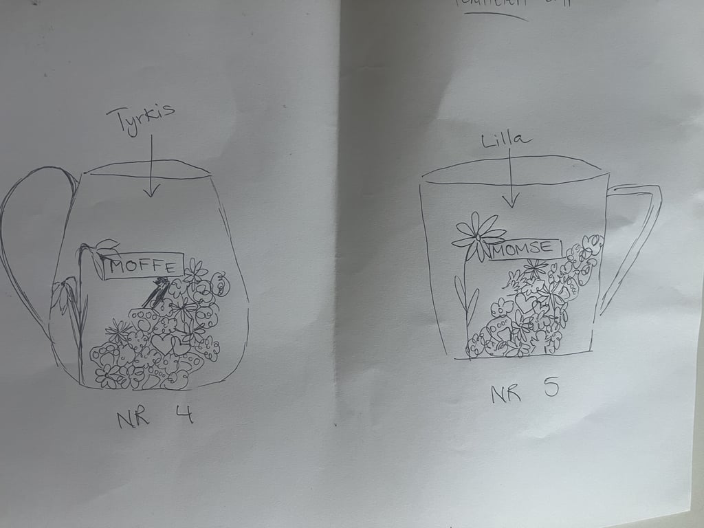 moffe og momse kopper. som på billede 