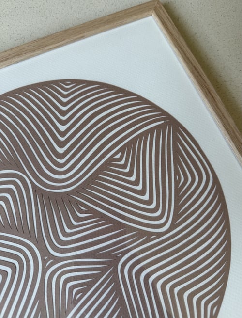 30x30cm, papercut, nougat, indrammet  (2)