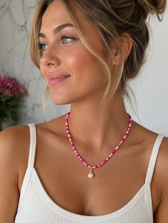 BeYou halskæde- Pink billede 3
