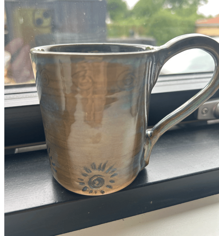 Kop med symboler 