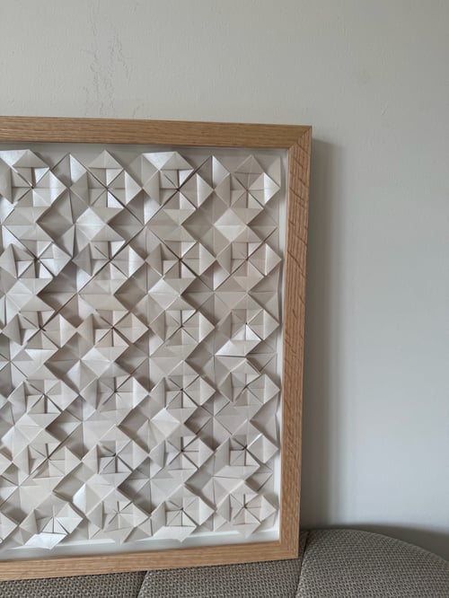 40x40cm, foldet værk, indrammet  (2)