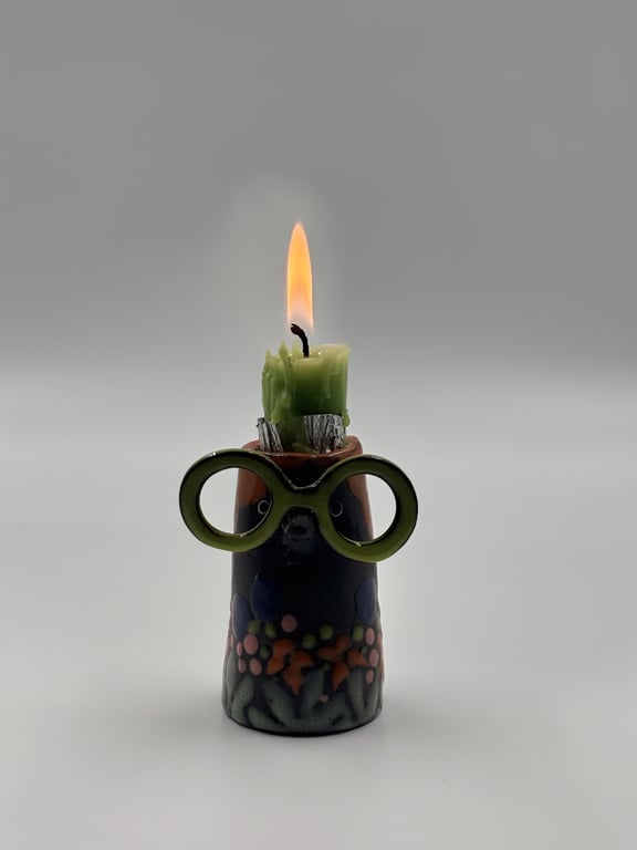 Familienhulihovedet vase/lysestage