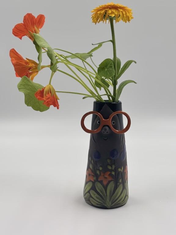 Familienhulihovedet vase/ lysestage