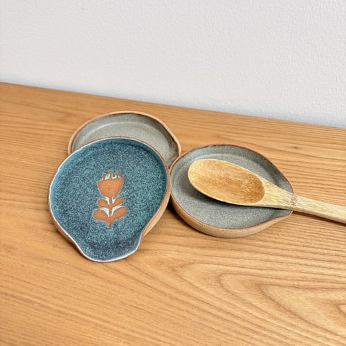 Farverige spoon rests - holder til grydeske (2)