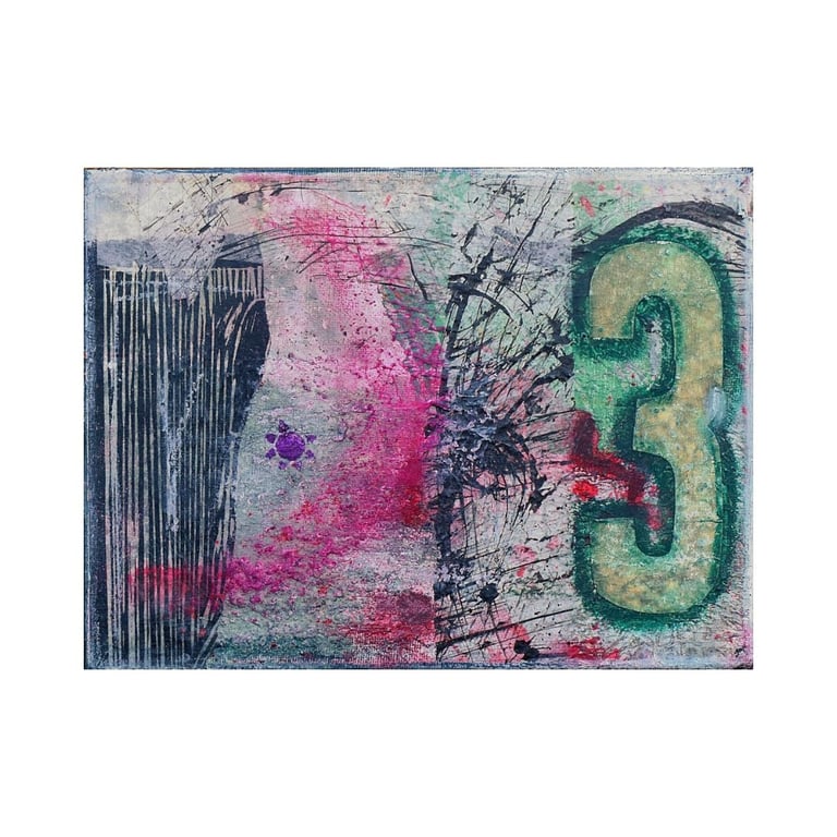 Abstrakt collage/mixed media 3.