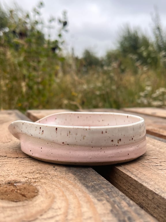 Lyserød Spoonrest. D: 12 cm billede 2