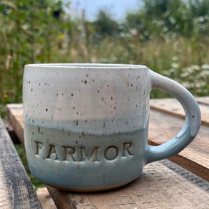 Lyseblå farmor kop. 330 ml. H: 8 cm – produktbillede