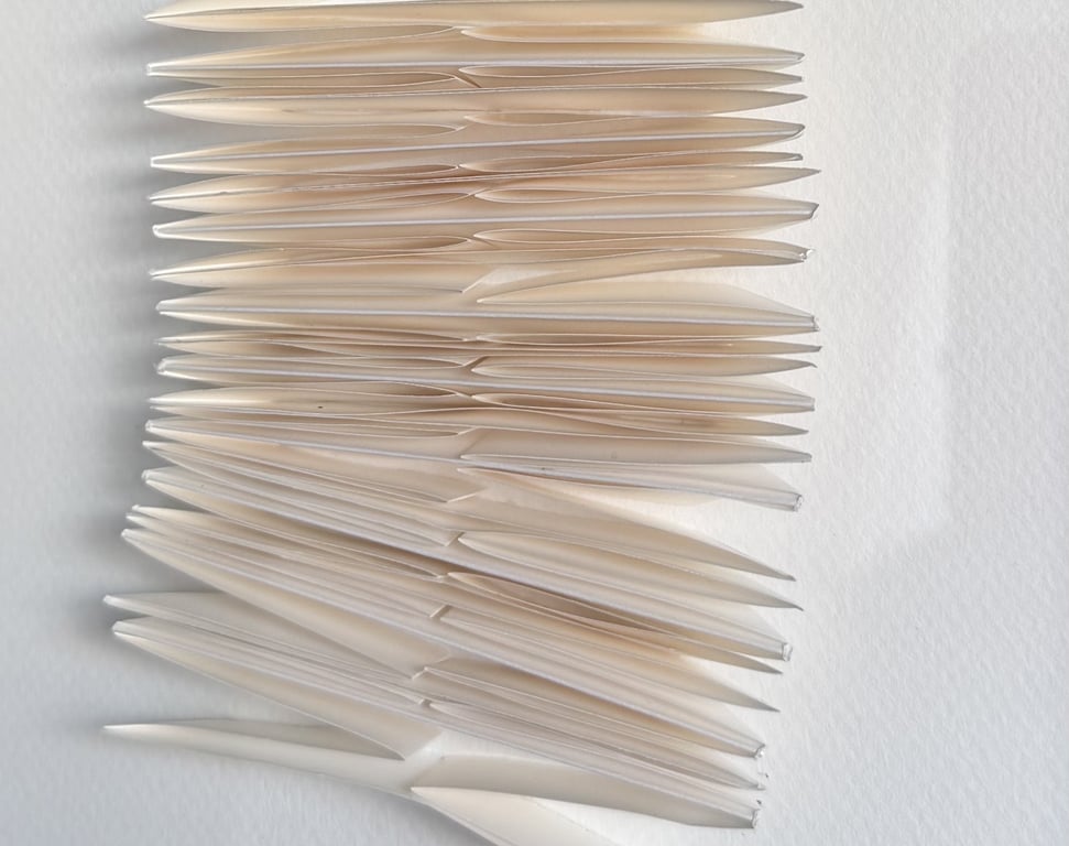 A4, relief, hvid, indrammet  billede 4