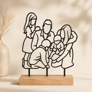 NOR MINDER Personlig Line Art Figur – produktbillede