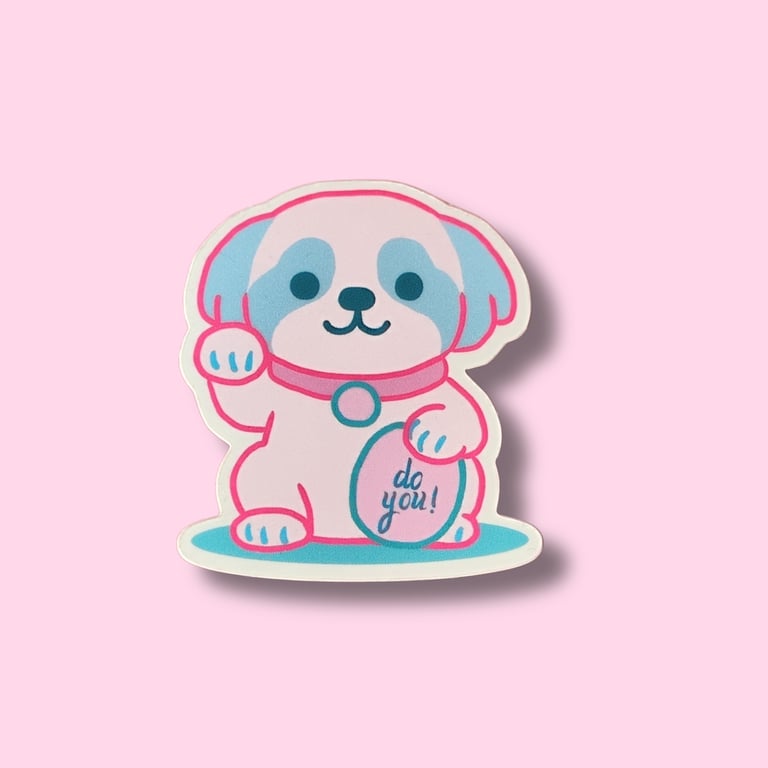 do you! Lucky dog, Vinyl sticker