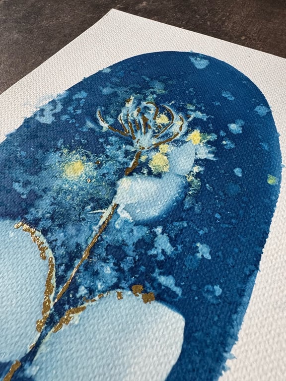 Kaprifolie #1 Cyanotype  billede 3