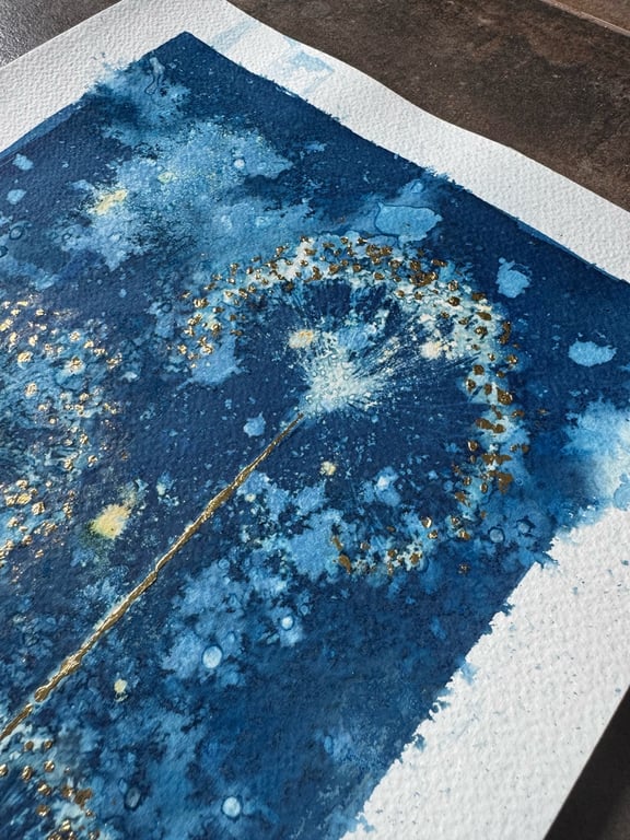 Allium #3 Cyanotype  billede 2