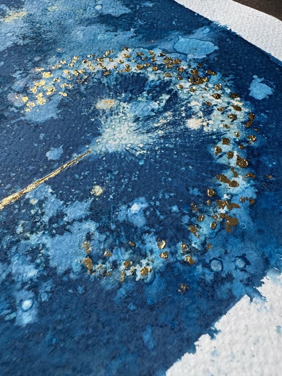 Allium #3 Cyanotype  billede 3