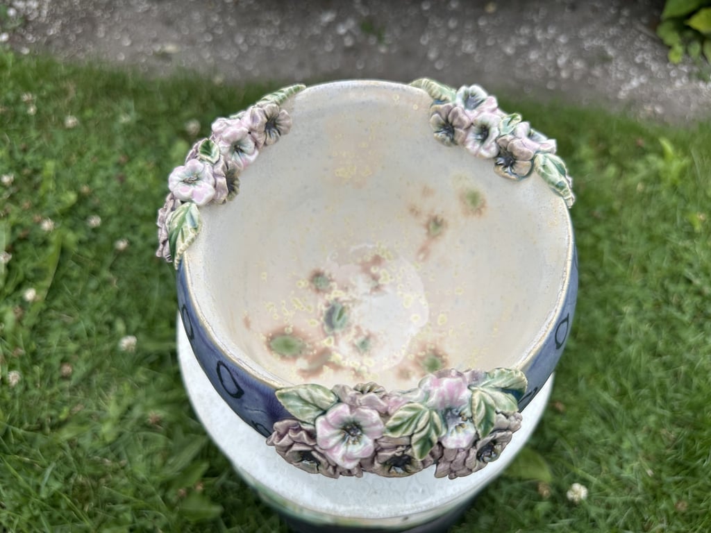 Stor blomster skål billede 3