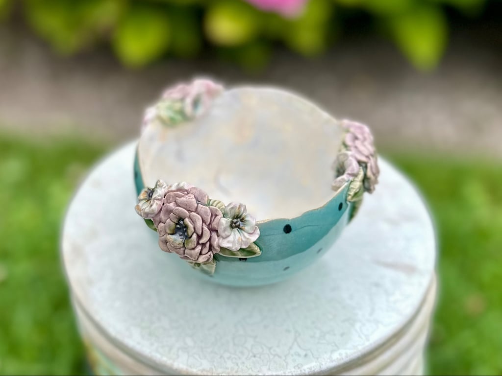 Nedsat blomsterskål billede 3