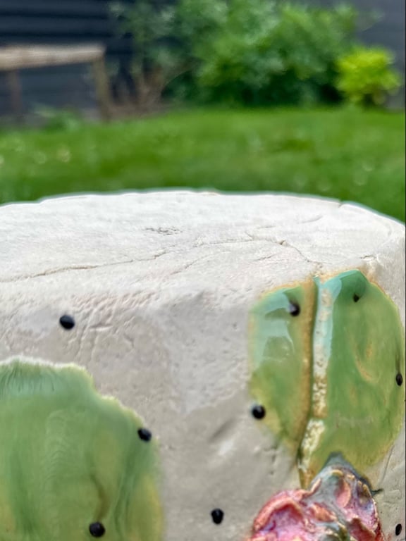 Nedsat stor blomster skål billede 4