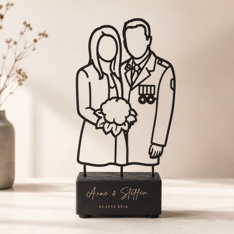 Personlig Line Art Figur | Bryllup