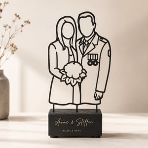 Personlig Line Art Figur | Bryllup – produktbillede