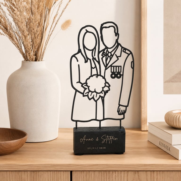 Personlig Line Art Figur | Bryllup billede 2